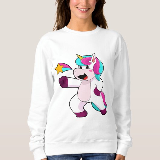 Einhorn mit Star Sweatshirt (Vorderseite)