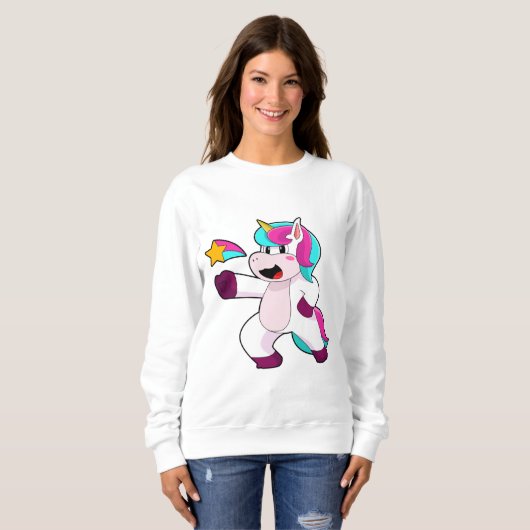 Einhorn mit Star Sweatshirt (Vorne ganz)