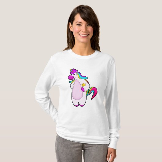 Einhorn mit Star T-Shirt (Vorne ganz)