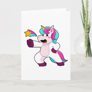 Einhorn mit Stern Karte