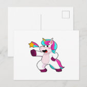 Einhorn mit Stern Postkarte (Vorne/Hinten)