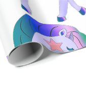 Einhorn mit Sternen Geschenkpapier (Rolleneckpunkt)