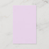 Einhorn mit violetten Blumen Visitenkarte (Rückseite)