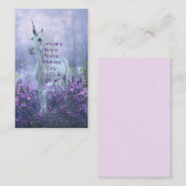 Einhorn mit violetten Blumen Visitenkarte (Vorne/Hinten)