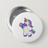 Einhorn mit Volleyball Button (Vorne & Hinten)