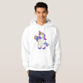 Einhorn mit Volleyball Hoodie (Vorne ganz)