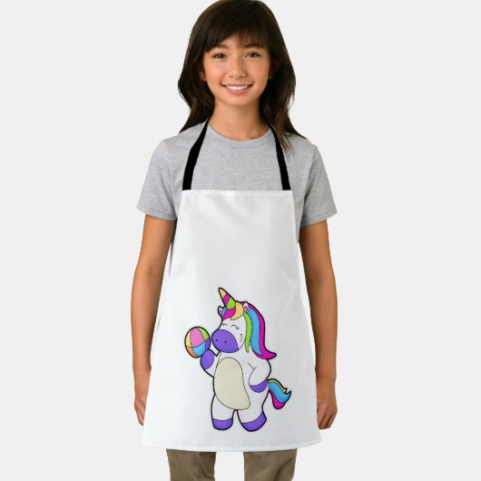 Einhorn mit Volleyball Schürze (Insitu)