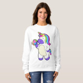 Einhorn mit Volleyball Sweatshirt (Vorne ganz)