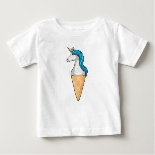 Einhorn mit Waffeleis Baby T-shirt