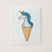 Einhorn mit Waffeleis Puzzle (Vertikal)