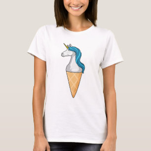 Einhorn mit Waffeleis T-Shirt