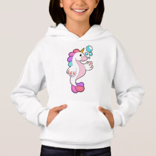 Einhorn mit Wasserblasen.PNG Hoodie