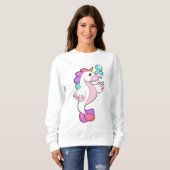 Einhorn mit Wasserblasen.PNG Sweatshirt (Vorne ganz)