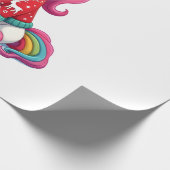 Einhorn mit Weihnachtspullover Einhorn Mädchen Chr Geschenkpapier (Ecke)