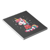 Einhorn mit Weihnachtspullover Einhorn Mädchen Chr Notizblock (angewinkelt)
