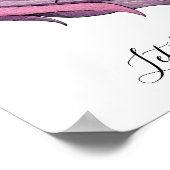 Einhorn mit wilden Blume in Wasserfarbe Poster (Ecke)