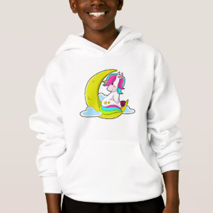 Einhorn mit Wolken und Mond Hoodie