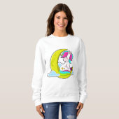 Einhorn mit Wolken und Mond Sweatshirt (Vorne ganz)
