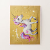 Einhorn mit zauberhafter, farbenfroher Mane Puzzle (Vertikal)