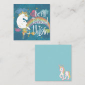 Einhorn Mitteilungskarte (Vorne/Hinten)