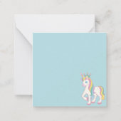 Einhorn Mitteilungskarte (Rückseite)