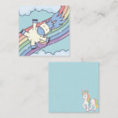 Einhorn Mitteilungskarte (Vorne/Hinten)