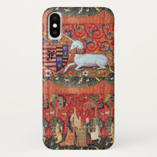 EINHORN, MITTELALTERLICHE FANTASIEBLUMEN, FLORALES Case-Mate iPhone HÜLLE