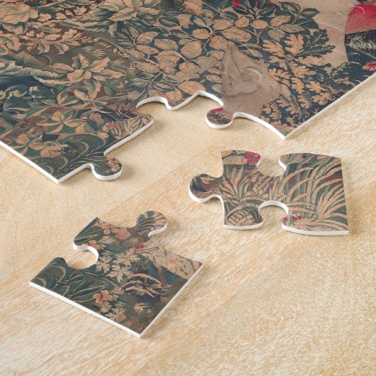 Einhorn Mittelalterliche Kunst - Jäger Rückkehr zu Puzzle (Seite)