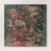 Einhorn Mittelalterliche Kunst - Jäger Rückkehr zu Puzzle (Horizontal)