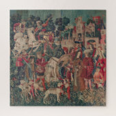 Einhorn Mittelalterliche Kunst - Jäger Rückkehr zu Puzzle (Vertikal)