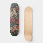 Einhorn Mittelalterliche Kunst - Jäger Rückkehr zu Skateboard (Vorderseite)