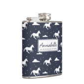 Einhorn-Mitternachtshimmel-Muster Flachmann (Rechts)