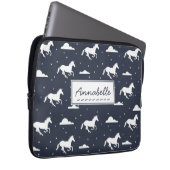 Einhorn-Mitternachtshimmel-Muster Laptopschutzhülle (Vorne Rechts)