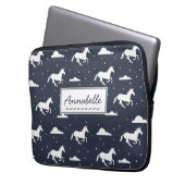Einhorn-Mitternachtshimmel-Muster Laptopschutzhülle (Vorderseite Links)