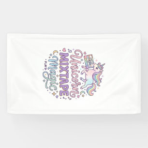 Einhorn-Mixtape-Magie-Anbetungswürdiger Aufkleber  Banner