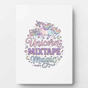 Einhorn-Mixtape-Magie-Anbetungswürdiger Aufkleber  Fotoplatte