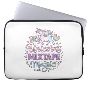 Einhorn-Mixtape-Magie-Anbetungswürdiger Aufkleber Laptopschutzhülle
