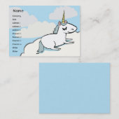 Einhorn - mollig visitenkarte (Vorne/Hinten)