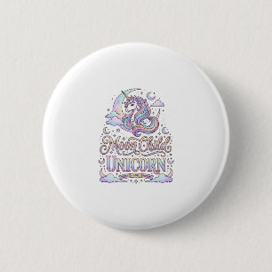 Einhorn Mond Kind Einhorn Original Zazzle Design_ Button