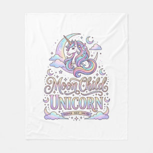 Einhorn Mond Kind Einhorn Original Zazzle Design_ Fleecedecke