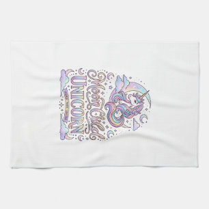 Einhorn Mond Kind Einhorn Original Zazzle Design_ Geschirrtuch