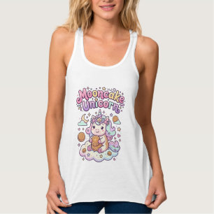 Einhorn Mondkuchen Einhorn Charmante Kleidung Graf Tank Top