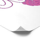 Einhorn-Monogramm K Poster (Ecke)