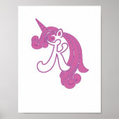 Einhorn-Monogramm K Poster (Vorne)