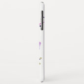 Einhorn-Monogramm-Lila Sterne Case-Mate iPhone Hülle (Hinten/Links)