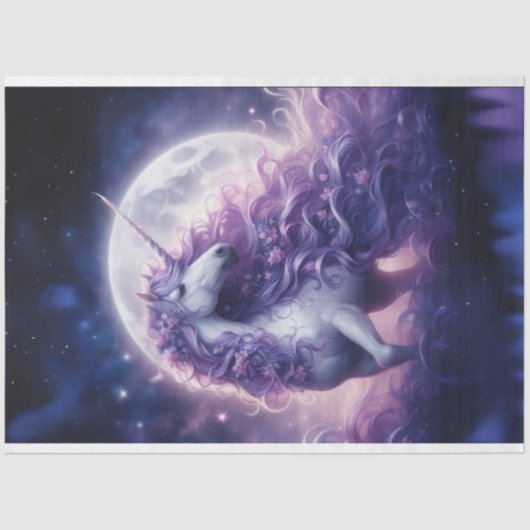 Einhorn-Moon-Tissue Seidenpapier (Vorderseite)