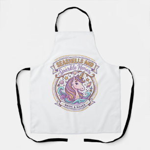 Einhorn-Muscheln und Funkelhörner POD Fertig Zazz Schürze