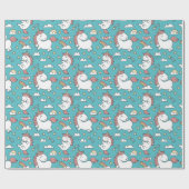 Einhorn-Muster Geschenkpapier (Flach)