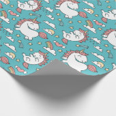 Einhorn-Muster Geschenkpapier (Ecke)