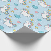 Einhorn-Muster Geschenkpapier (Ecke)